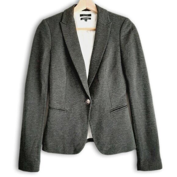 RW&CO Stretch Lining Comfy Classic Blazer Jacket Solid Gray Sz XS - Picture 1 of 12